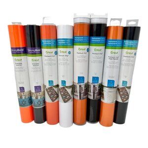 Cricut Vinyl Lot Iron On Permanent Removable Halloween Orange Black HTV Gift